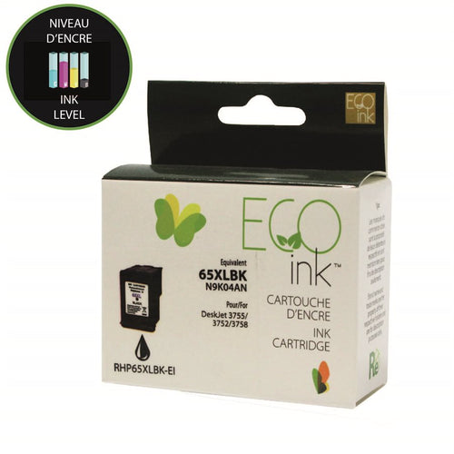 HP 65XL Combo pack - ( Black / Colour ) Remanufactured EcoInk with ink level indicator - High Yield