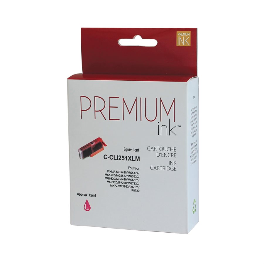 Canon CLI-251 XL Magenta Compatible Premium Ink - High Yield