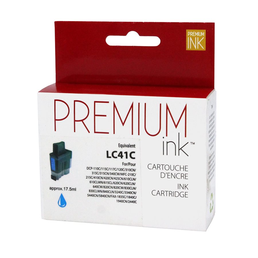 Brother LC-41 Compatible Cyan Premium Ink