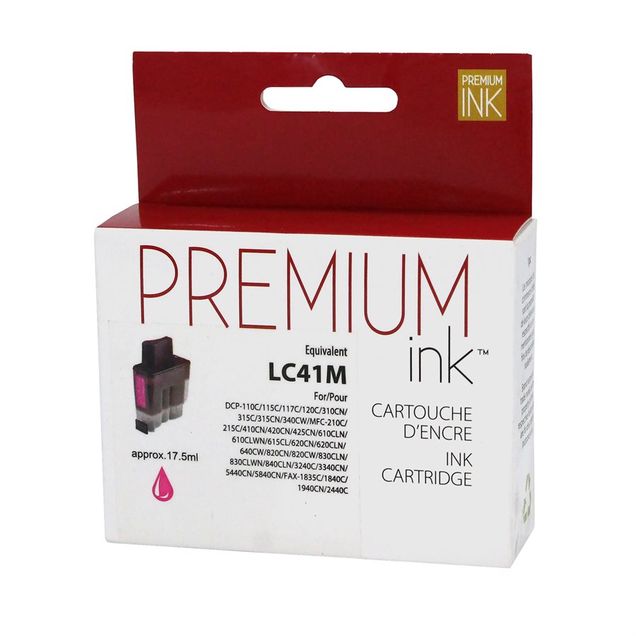 Brother LC-41 Compatible Magenta Premium Ink