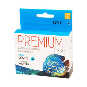 Brother LC-51 XL Compatible Cyan Premium Ink