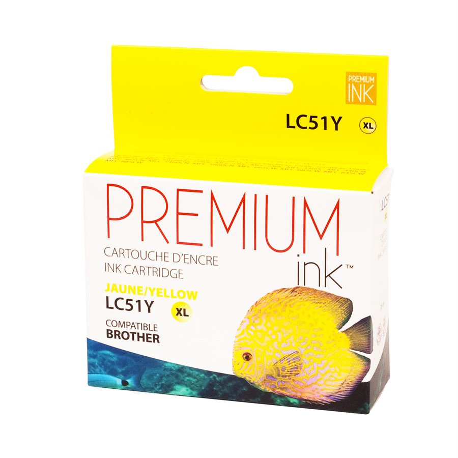 Brother LC-51 XL Compatible Yellow  Premium Ink
