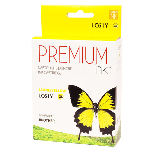 Brother LC-61 XL Compatible Yellow Premium Ink - High Yield