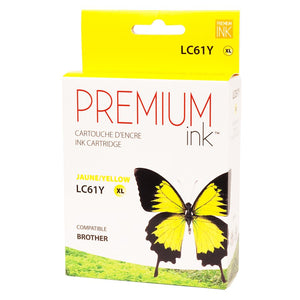 Brother LC-61 XL Compatible Yellow Premium Ink - High Yield