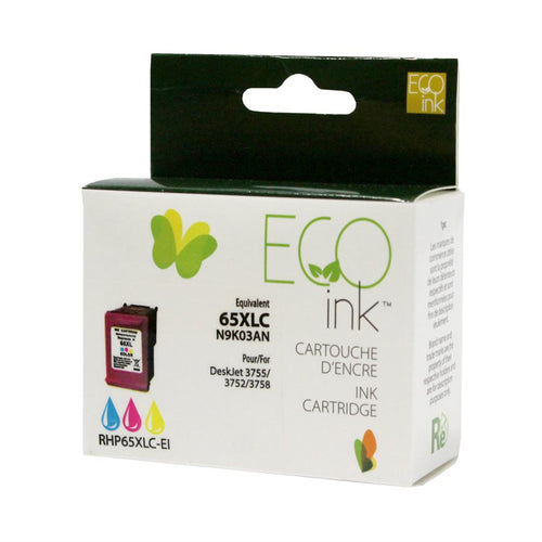 HP 65XL Remanufactured Colour EcoInk with ink level indicator - High Yield