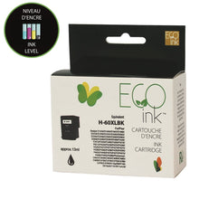 Load image into Gallery viewer, HP 60XL  Remanufactured Black EcoInk with ink level indicator - High Yield