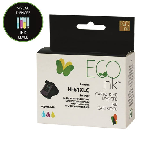 HP 61XL Remanufactured Colour EcoInk - with ink level indicator - High Yield